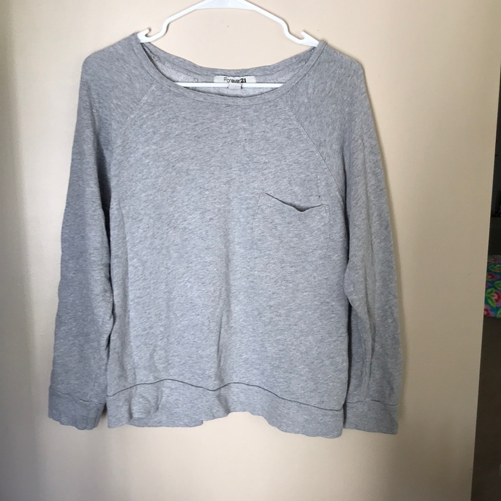 Oversized grey long sleeve shirt